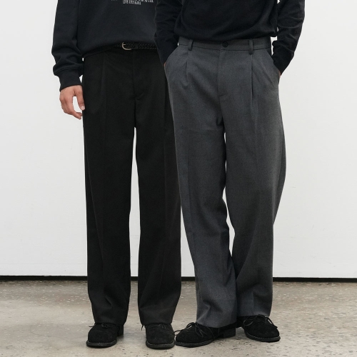 제너럴아이디어 클래식 원턱 와이드 슬랙스 3COL /SBE4M11007