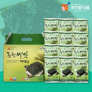 광천별맛김 파래식탁김 15g 12봉 선물용 간편식사 밥반찬 조미김_이미지