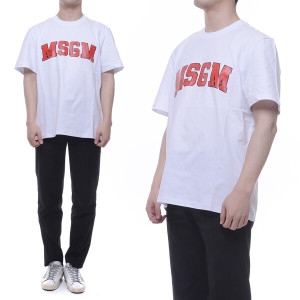 MSGM 남성 COLLEGE 로고 반팔티 2840MM86_207098_01_20S