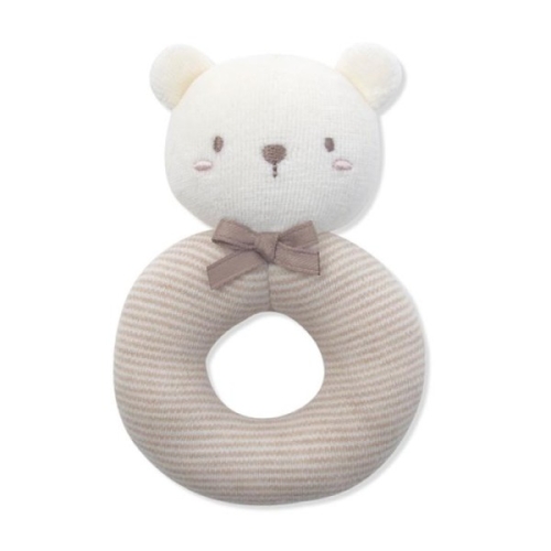 중동텍스타일 오가닉맘 MIF7NM01 모카베어원형딸랑이