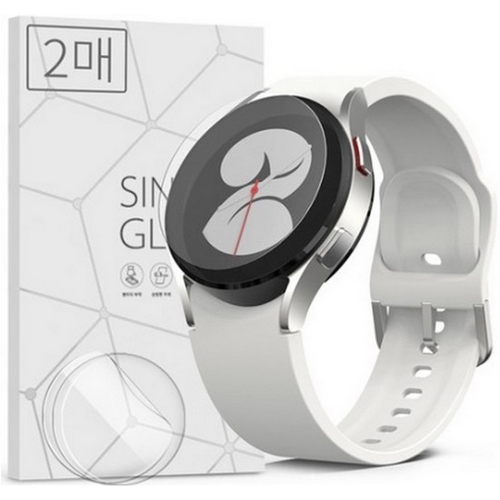 신지모루 갤럭시워치 9H 고강도 풀커버 강화유리 액정보호필름 2매_이미지
