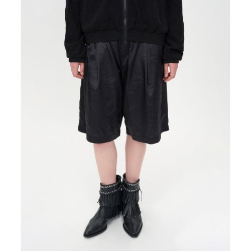 인사일런스 INSILENCE WOMEN 새틴 버뮤다 팬츠 BLACK IW2E2PT06BK 481508_이미지