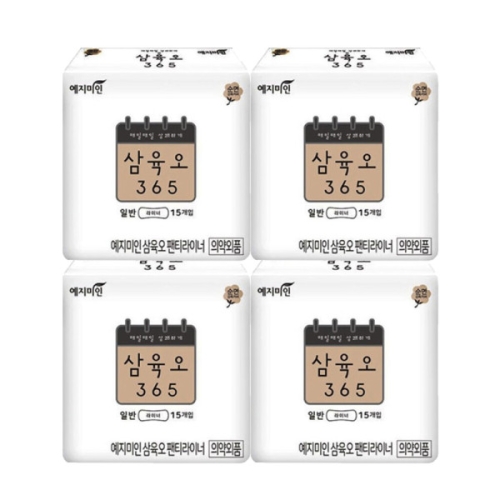예지미인 36.5 팬티라이너 일반 15개 (4팩(60개))_이미지