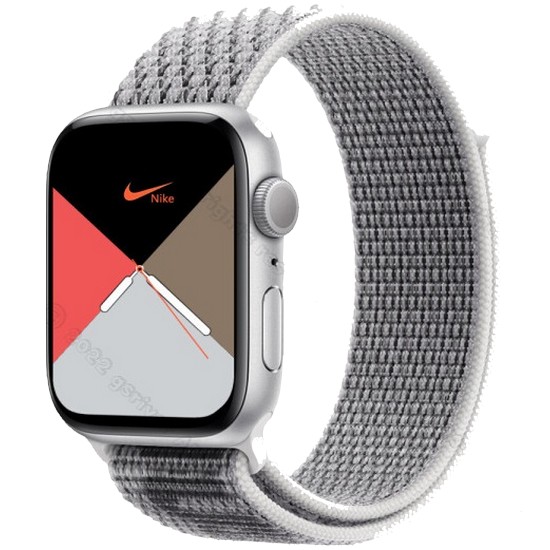 APPLE 워치 SE 2세대 44mm 실버 알루미늄 (나이키 스포츠루프)_이미지