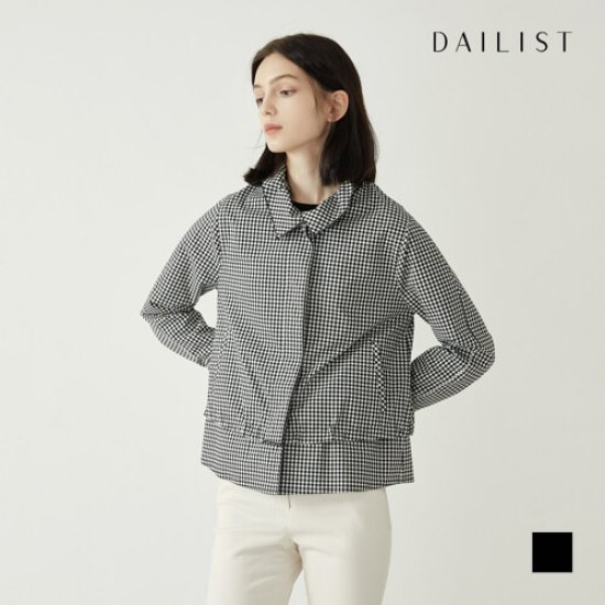 데일리스트 깅엄체크 숏 점퍼 MDBCLYS2411_이미지