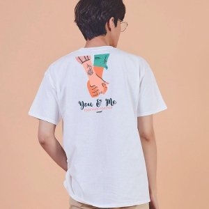 커플 투게더 발렌타인 데이 그래픽 반팔티 W800E99