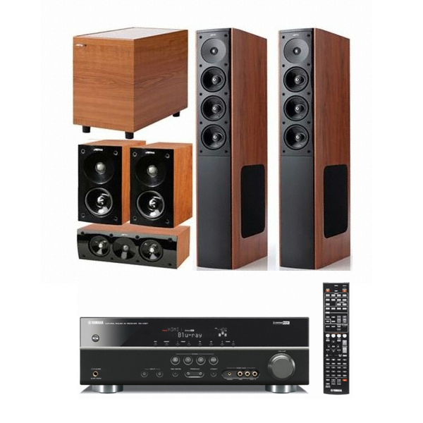 야모 S608 5.1채널 + 야마하 AV리시버 (RX-V367, SUB-200)