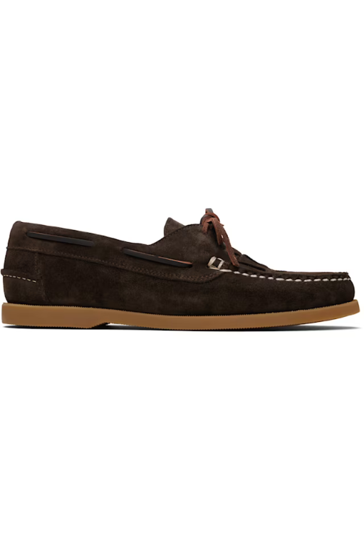 �췹�� Brown Saler Nautic Suede Boat Shoes 261991M239000