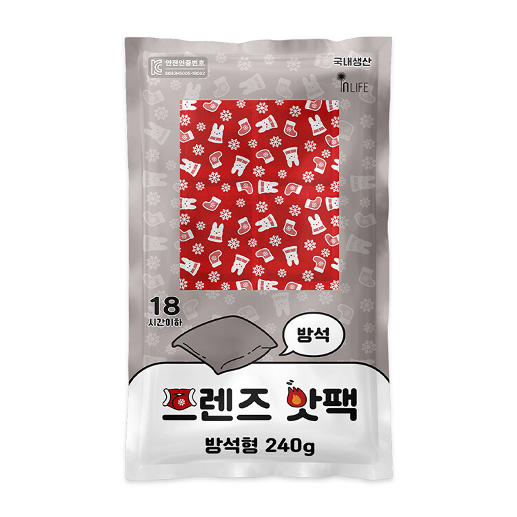 인라이프 프렌즈 엉뜨 방석 핫팩 240g(10개)