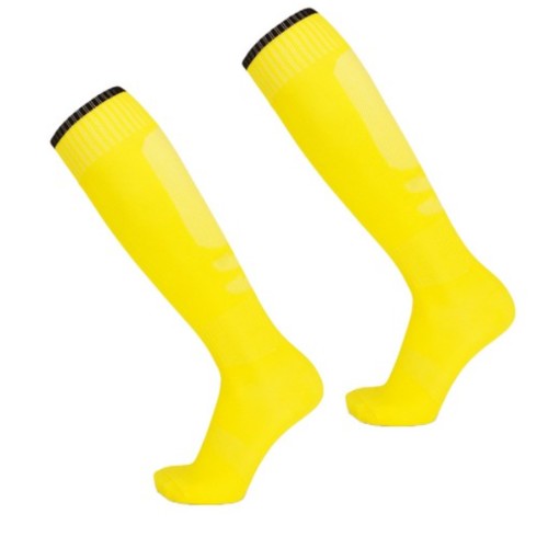 SNF 종아리 배색 편한 축구양말 2세트 (옐로우)_이미지