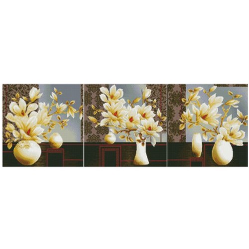 아트조이 캔버스형 3단 보석십자수 목련화