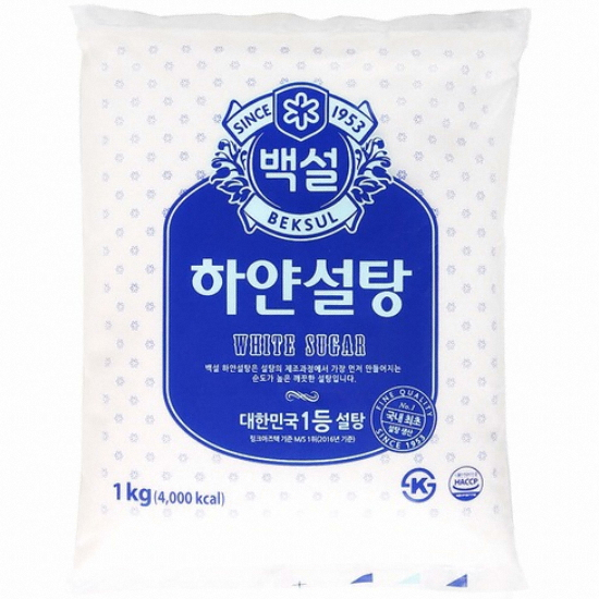 백설 하얀설탕 1kg (4개)_이미지
