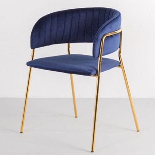 가구느낌 골드벨벳 퀼팅 인테리어 의자 (1개)_이미지