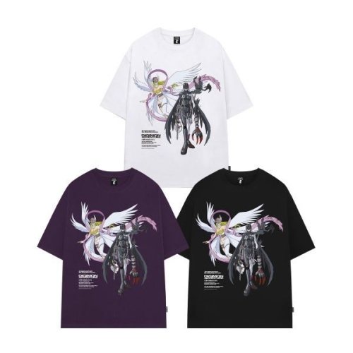 오드스튜디오 ODDSTUDIO 디지몬 어드벤처 AngewomonLadyDevimon Overfit T-shirt 3COLOR OO5AU.._이미지