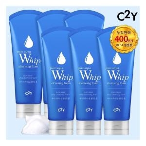 사임당화장품 C2Y 내추럴 아일랜드 퓨어 아쿠아 휩 클렌징폼 220ml (6개)