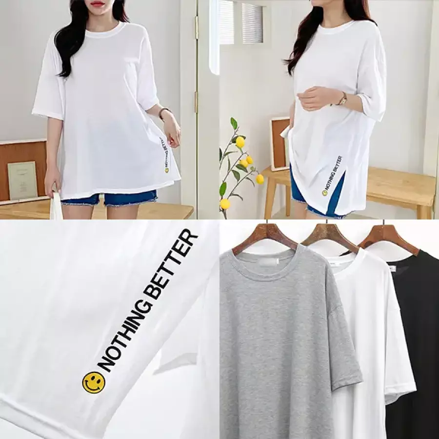 위쉬몰 NO 스마일옆트임반팔티 G929H607 빅사이즈_이미지