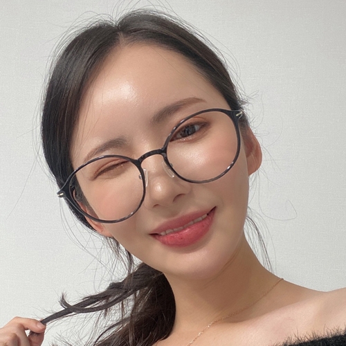 더브릴레 고탄성 초경량 바이오플라스틱 아케마 뿔테 티타늄 투명 데모렌즈 안경 6g 블랙 전체가로 138mm 세로 47mm