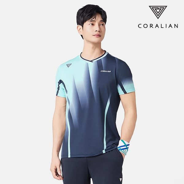 코랄리안 배드민턴 탁구 테니스 피클볼 빠델 기능성 반팔 소로나 티셔츠 CRT-H1529_이미지
