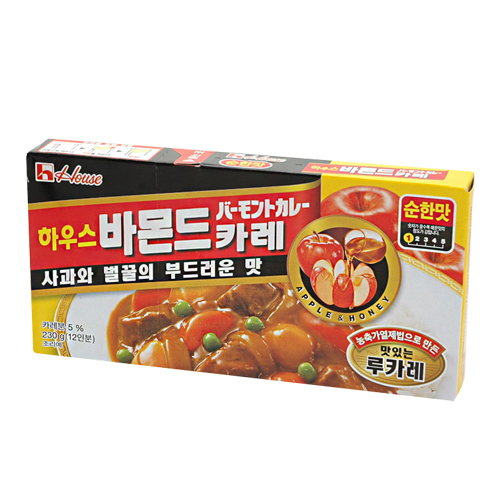 하우스식품 바몬드 카레 약간 매운맛 230g (4개)