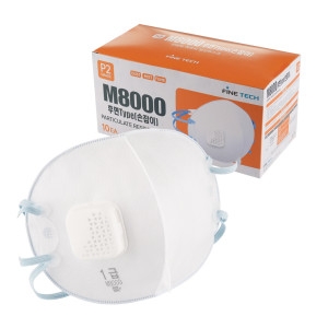 파인텍 M8000 안면부 여과식 1급 방진 마스크 산업용 공업용 분진 미스트 흄 (80개)_이미지