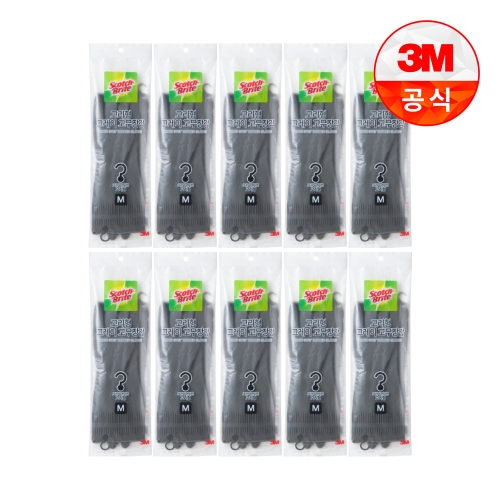 3M 스카치브라이트 고리형 그레이 고무장갑 (중)