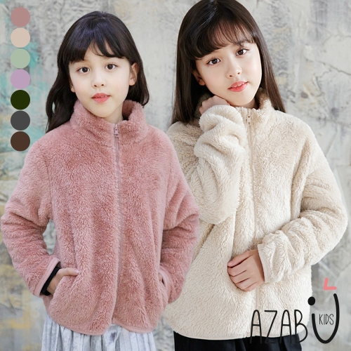 아자브키즈 복슬 퍼 후리스 아동 여아 남아 점퍼 자켓
