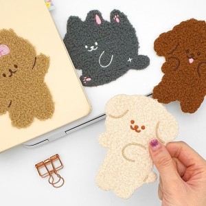 일정문구 2500 뽀글이 패브릭 스티커 (12개)_이미지