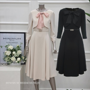 MD 투피스스타일 플레어 원피스 MD MYCAWO7030BK1