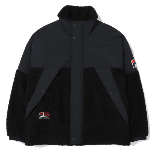 휠라 루즈핏 화이트락 보아 플리스 FS2PLE4121X (BLK, 블랙)_이미지