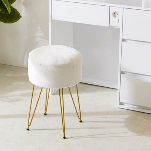 도아르 원형 보조 수납 화장대 스툴