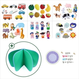 토독 손가락인형세트6종과융판놀이 가족 가축 정글동물 날씨 육상교통 과일 MC1803 99900