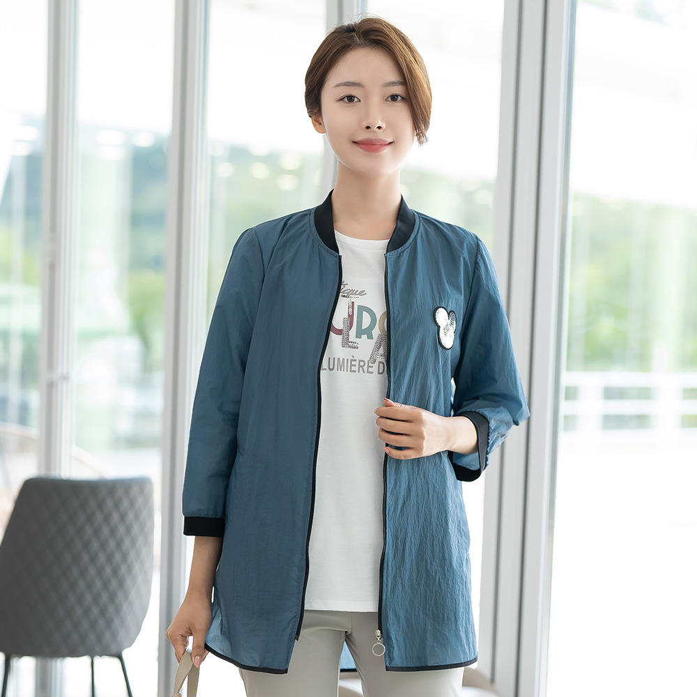 모슬린 엄마옷 엄마옷 스팽글 여름 항공 점퍼 613HJK363 중년여성/50대/60대/70대/빅사이즈/할머니옷/마담_이미지