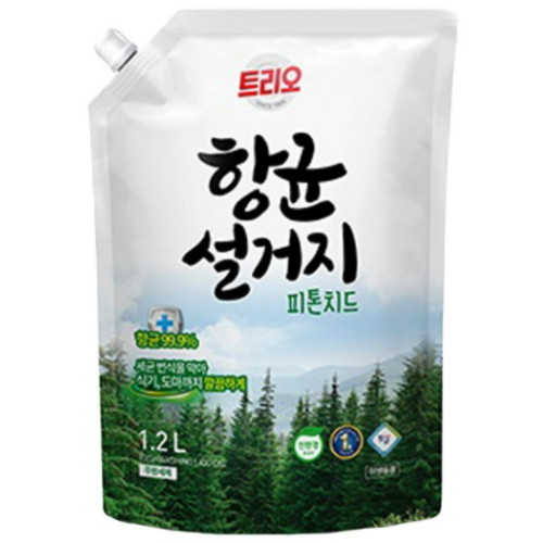 애경 트리오 항균설거지 피톤치드 리필 1.2L (5개)