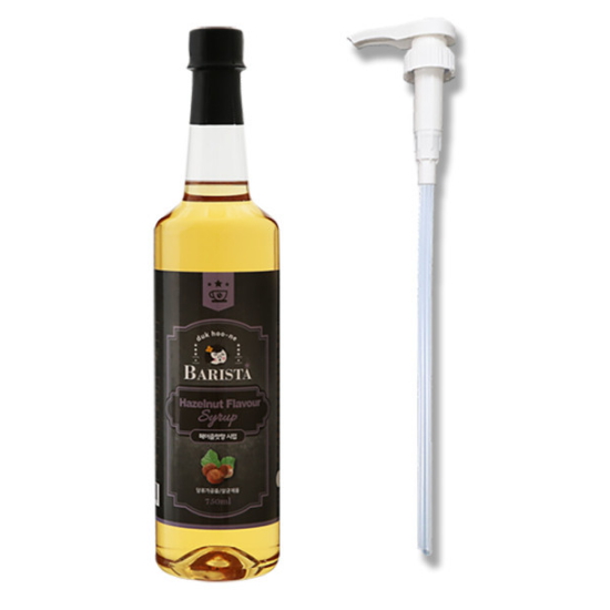그리심 덕후네 헤이즐넛향 커피시럽 750ml+시럽펌프 (1개)