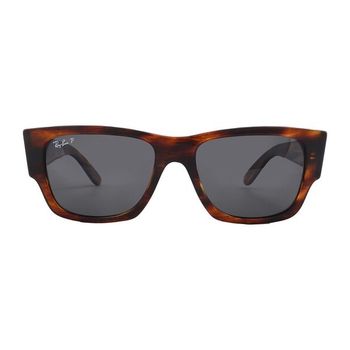 Ray-Ban 카를로스 편광 블랙 직사각형 남녀공용 선글라스 7274661