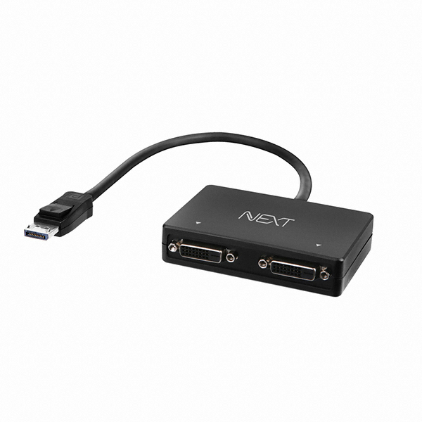 �������������ͽ� �ؽ�Ʈ 1:2 DisplayPort to DVI �й�� (NEXT-DP302DS)