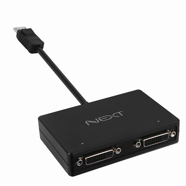 �������������ͽ� �ؽ�Ʈ 1:2 DisplayPort to DVI �й�� (NEXT-DP302DS)
