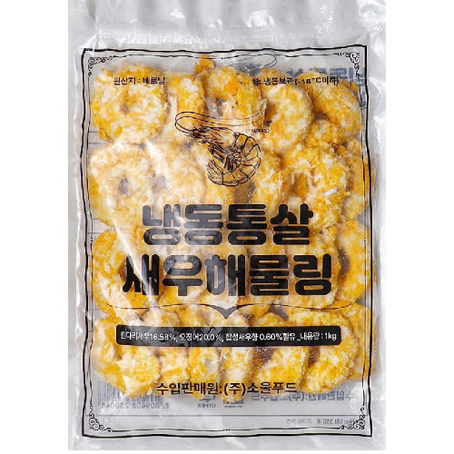 소울푸드 냉동통살 새우해물링 1kg이미지입니다. 누르면 해당 게시물로 새창이동합니다.