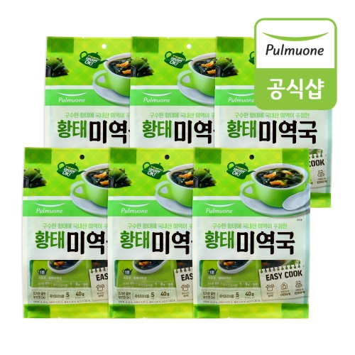 풀무원 황태 미역국 40g 6개_이미지