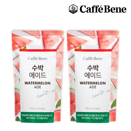  웅진식품 카페베네 수박에이드 190ml [30개]