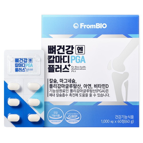 프롬바이오 뼈건강엔 칼마디 PGA 플러스 60정 (6개)