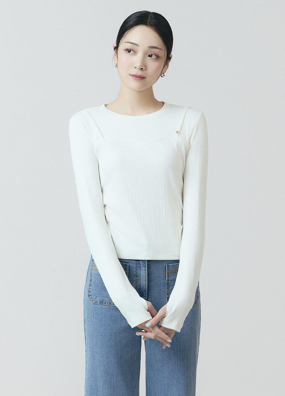 시선인터내셔널 잇미샤 뷔스티에 라인 티셔츠 ITO8WTS150