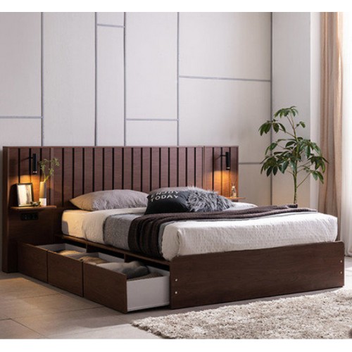 삼익가구 아벨라 프리미엄 빅수납 호텔 LED침대 K+협탁2개 (매트별도)_이미지