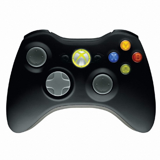 XBOX360 무선 컨트롤러 블랙_이미지
