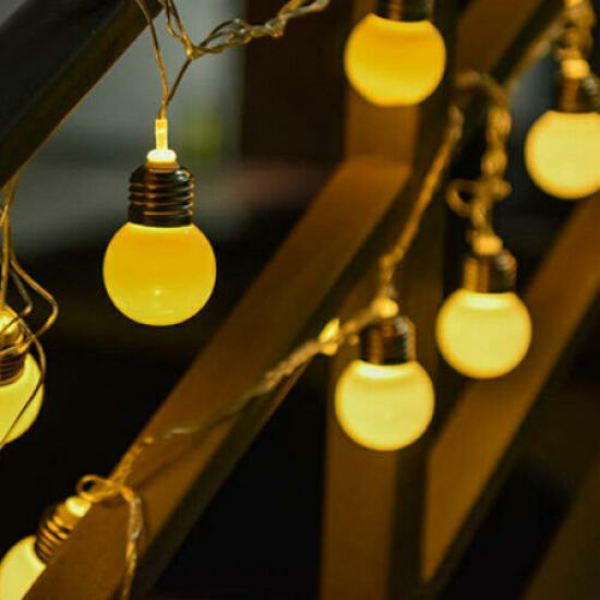 진바스 LED 전구모양 가랜드 알전구