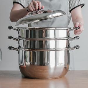 boo 스텐 3단 만능 찜냄비 32cm 36cm 40cm