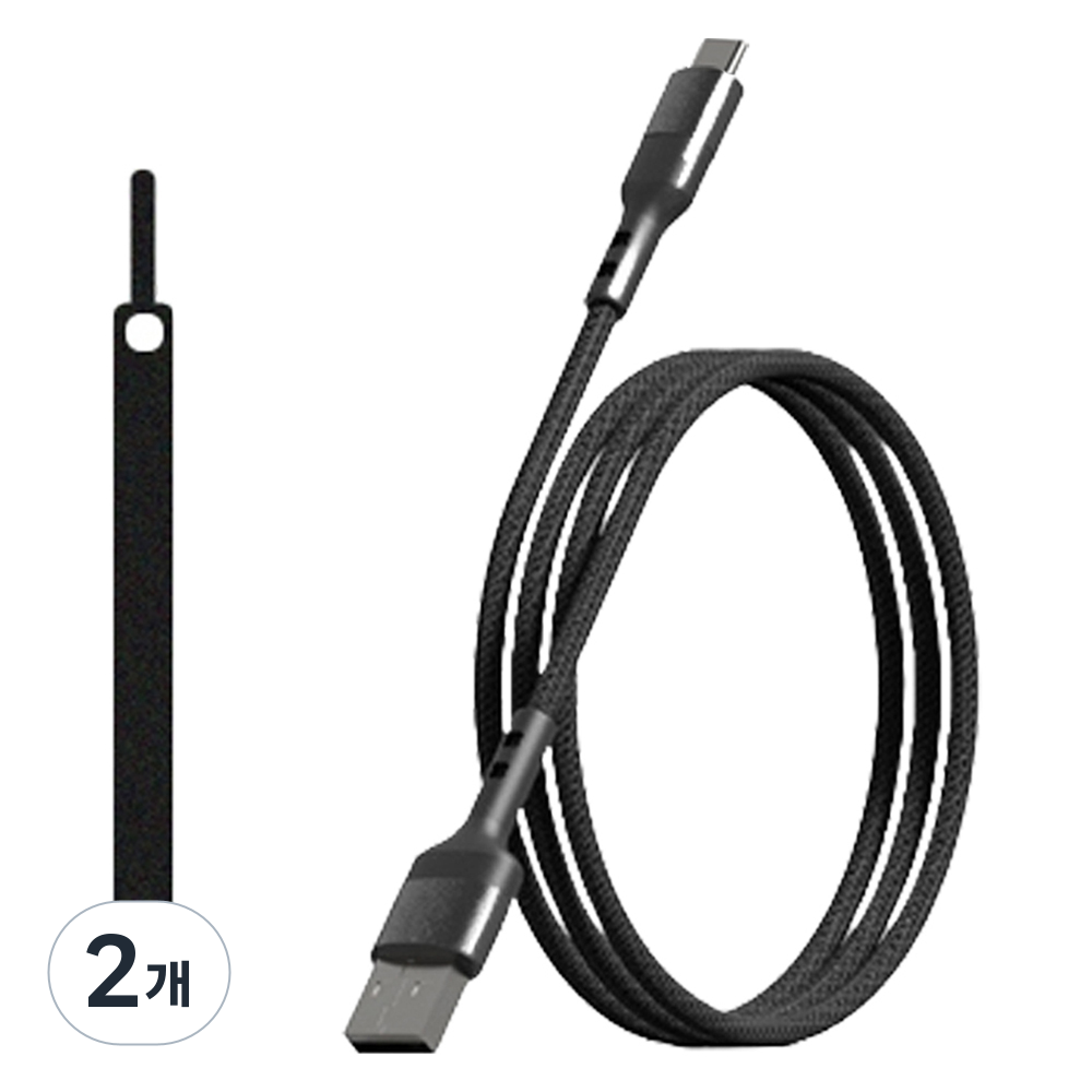 일리온 호네츠 USB 3.0 60W C타입 패브릭 케이블 (1m, 2개)_이미지