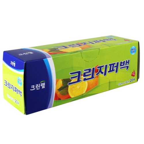 크린랲 크린지퍼백 15x10cm (미니) 20매 (1개(20매))
