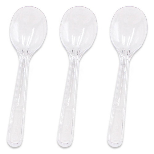 이룸팩 일회용 아이스크림 스푼 (소) 투명 (100개)_이미지
