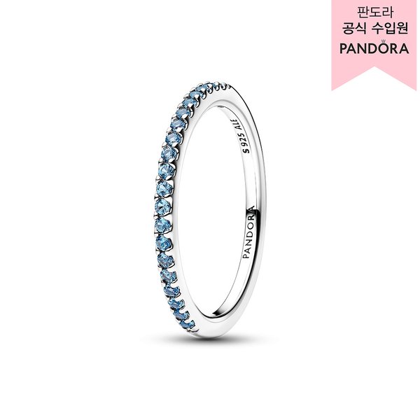 판도라 스파클링 아쿠아마린 밴드 링 192999C03_이미지